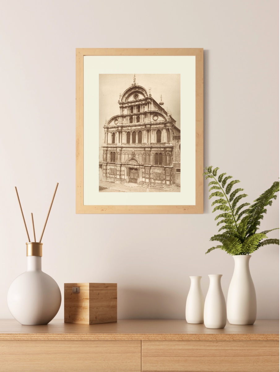 Carlo Naya, Church Of San Zaccaria, Venice, Italy, Signed C. 1870 Albumen Print, Photograph-photo-3