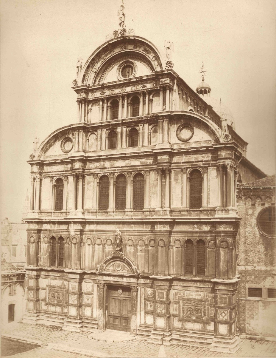 Carlo Naya, Church Of San Zaccaria, Venice, Italy, Signed C. 1870 Albumen Print, Photograph