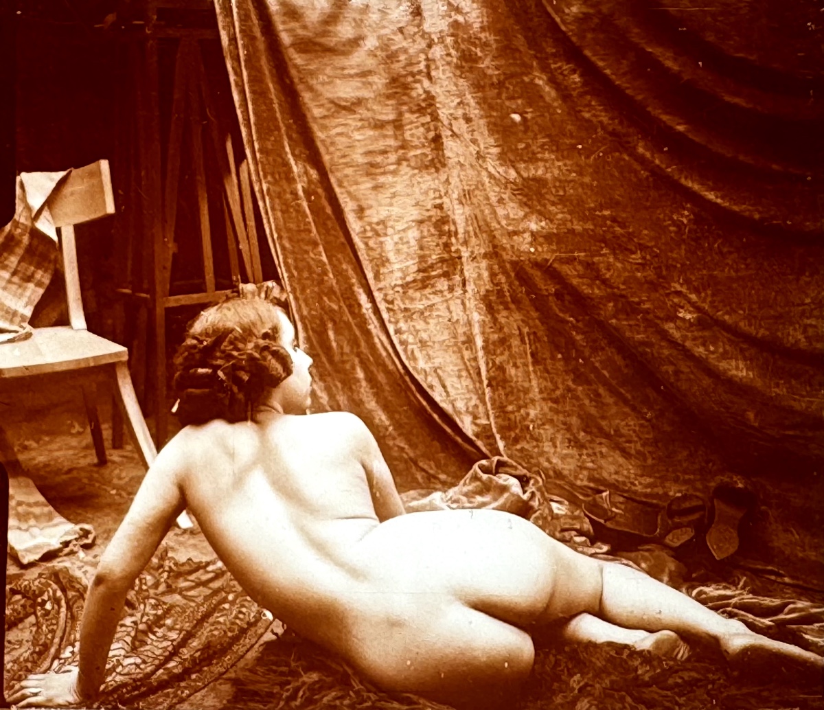 Positive Glass Plate, Stereoscopic Nude 