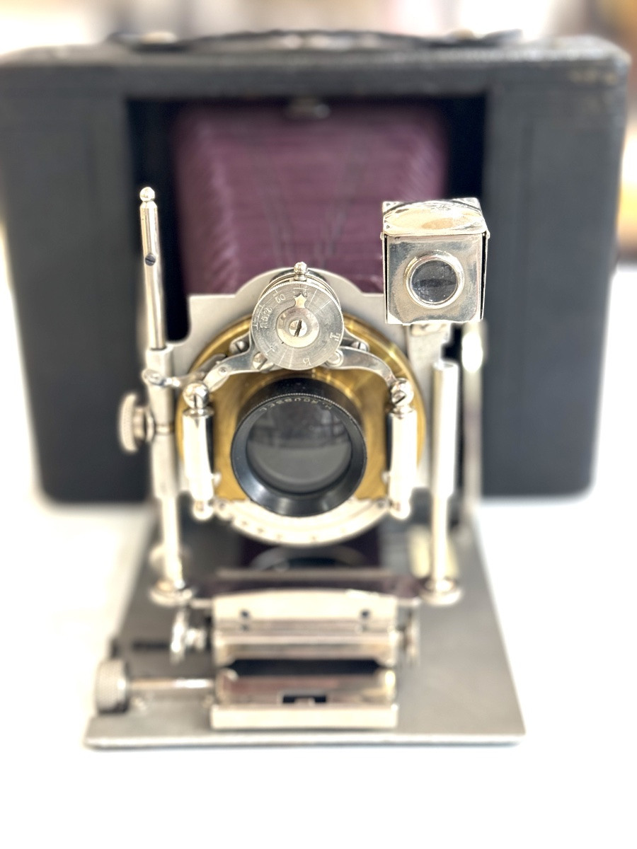 Travel Camera Lens Roussel Circa 1910 Vintage Camera-photo-2