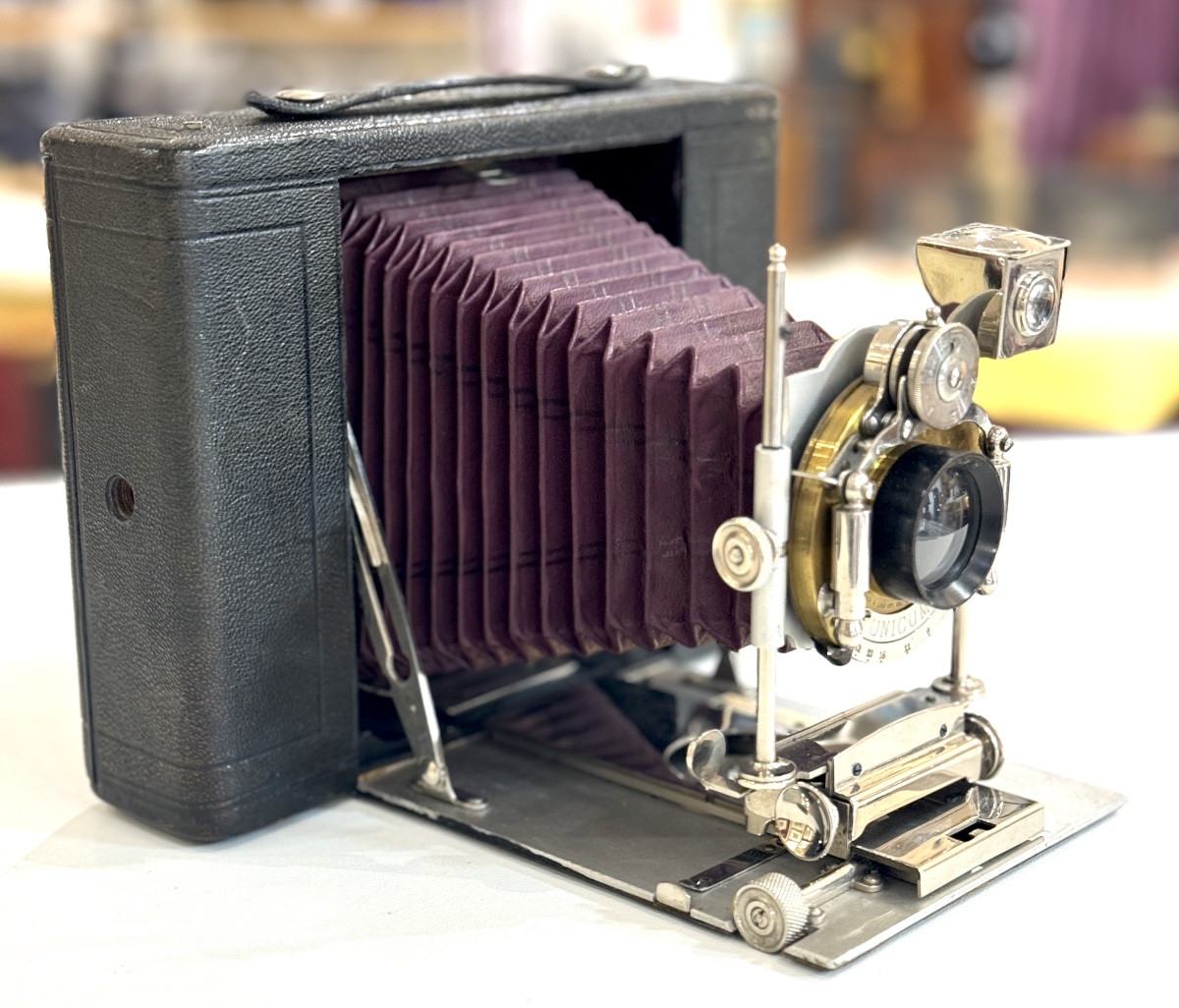 Travel Camera Lens Roussel Circa 1910 Vintage Camera-photo-3