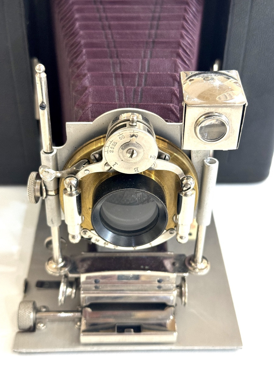 Travel Camera Lens Roussel Circa 1910 Vintage Camera-photo-2