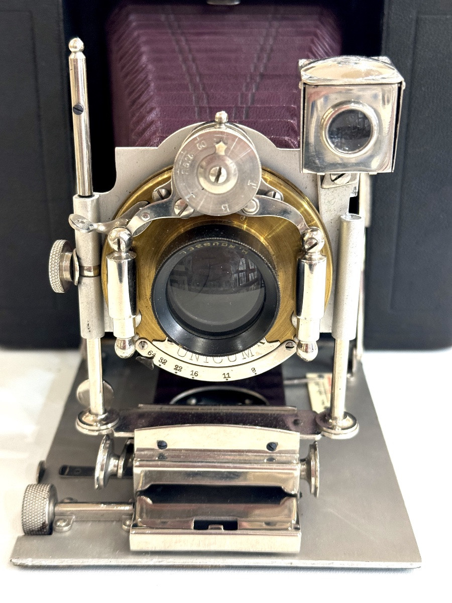 Travel Camera Lens Roussel Circa 1910 Vintage Camera-photo-3
