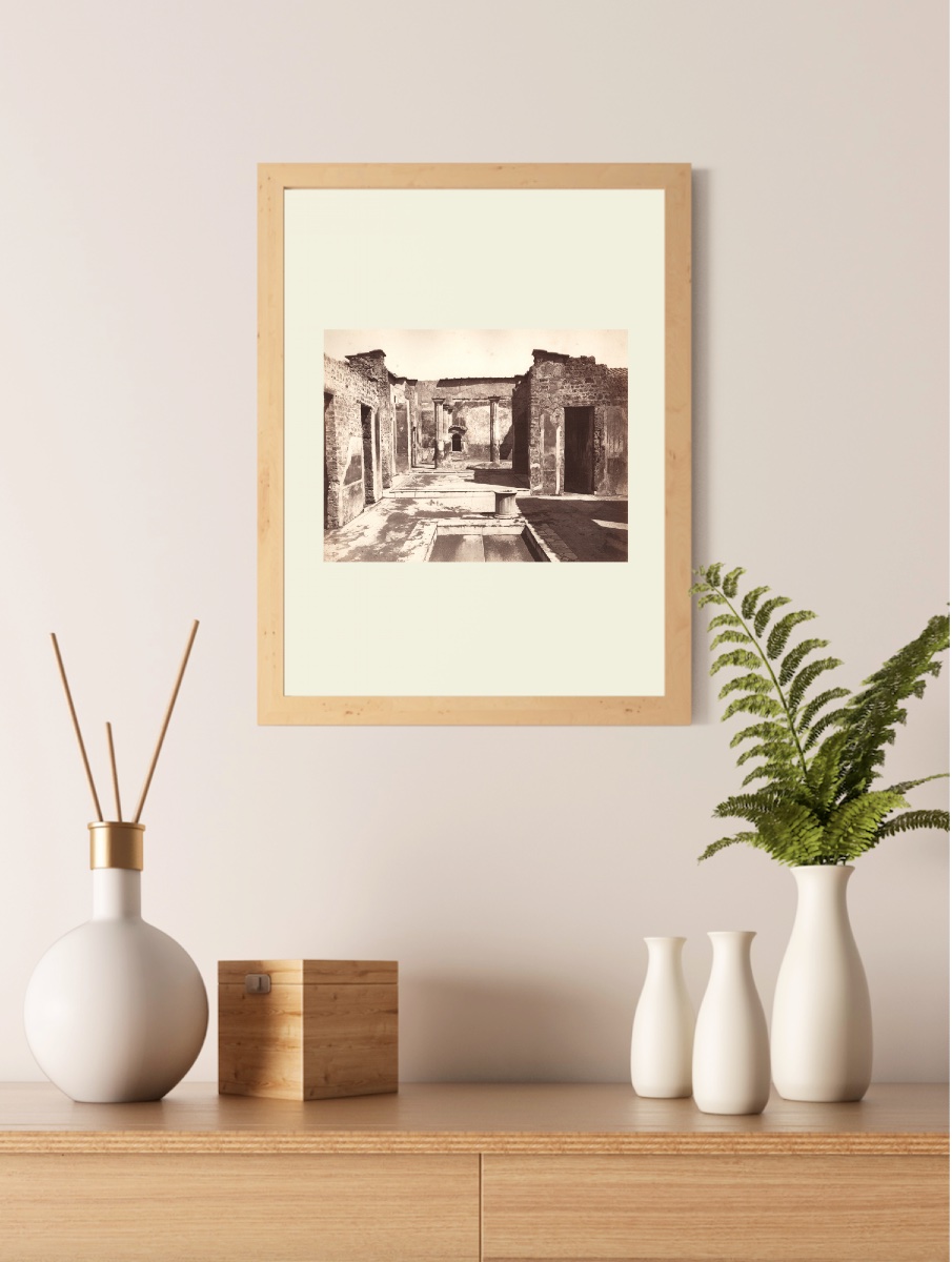 Giorgio Sommer (1834-1914), La Casa Del Poeta Tragico, Pompei C. 1870 Vintage Albumen Print-photo-3