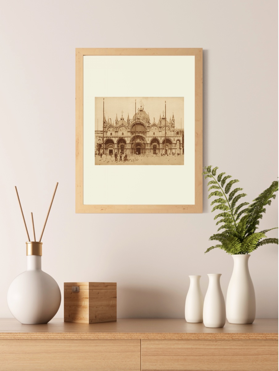 Carlo PONTI (att.à), Basilique Saint Marc, Venise c.1870 Tirage albuminé d'époque photographie -photo-3