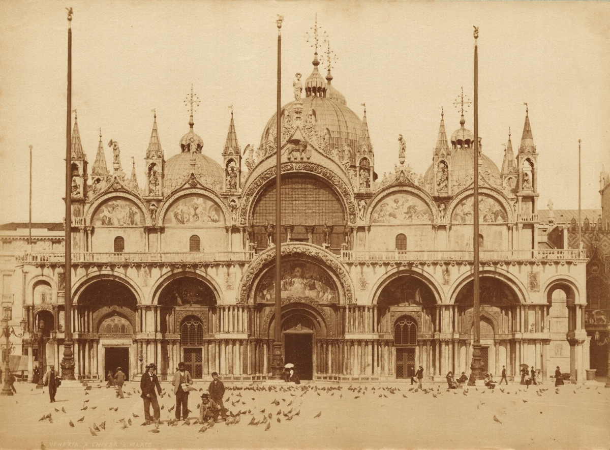 Carlo PONTI (att.à), Basilique Saint Marc, Venise c.1870 Tirage albuminé d'époque photographie 