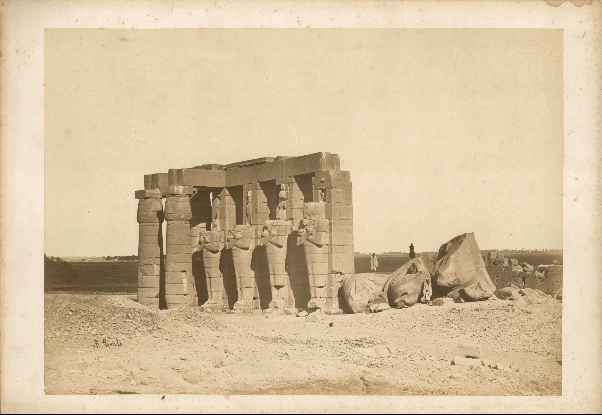 Antonio Beato (1825-1905) Temple Of Ramses Ii, Egypt C.1860 Photograph Albumen Print-photo-2