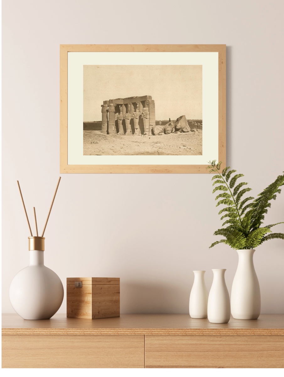 Antonio Beato (1825-1905) Temple Of Ramses Ii, Egypt C.1860 Photograph Albumen Print-photo-4