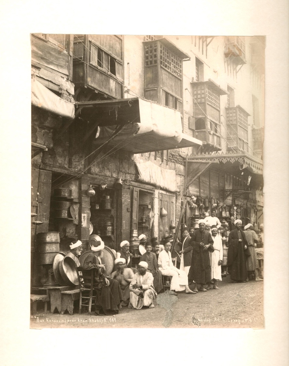 Gabriel LEKEGIAN(1853-1920) Rue du Caire, Egypte circa 1875 tirage albuminé photographie-photo-2