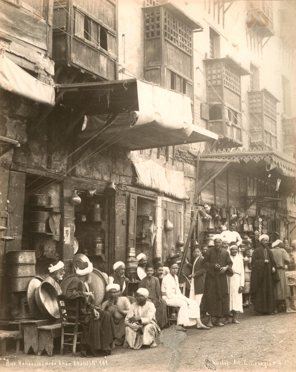Gabriel LEKEGIAN(1853-1920) Rue du Caire, Egypte circa 1875 tirage albuminé photographie