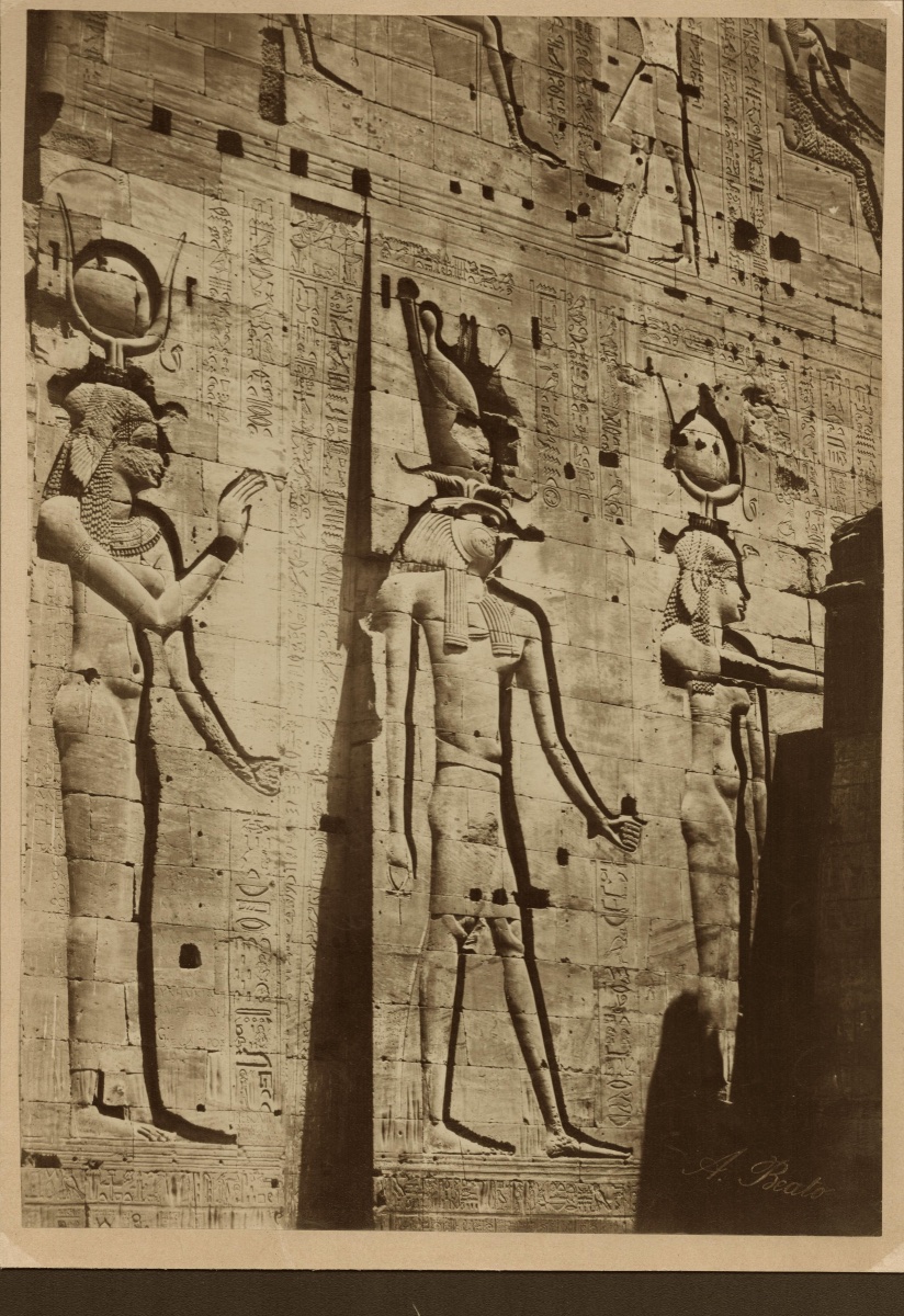 Antonio BEATO (1825-1905) Pylone de Philae, Egypte c.1870 tirage albuminé vintage photographie-photo-2