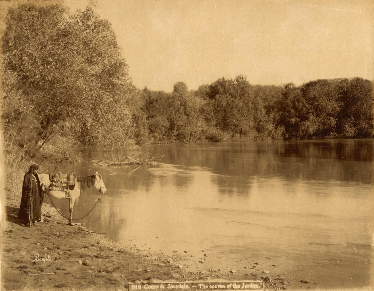 Felix BONFILS(1831-1885)  Cours du Jourdain c.1870 tirage albuminé d'époque photographie-photo-4