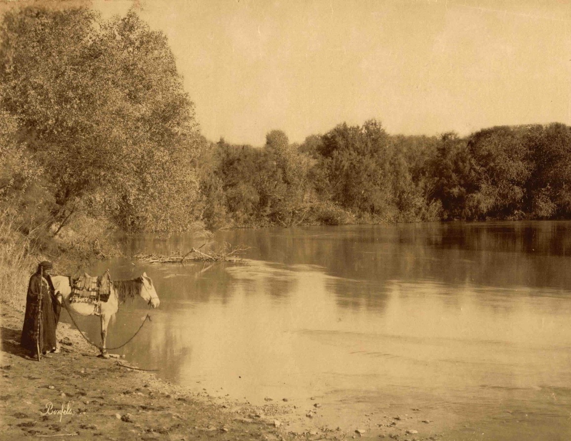 Felix BONFILS(1831-1885)  Cours du Jourdain c.1870 tirage albuminé d'époque photographie