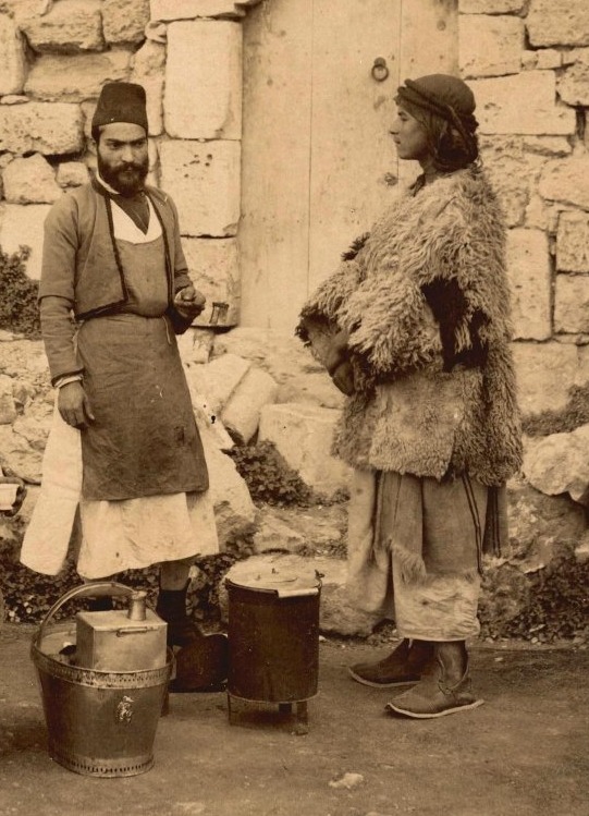 Felix BONFILS(1831-1885)  Cafetier ambulant dans les rues de Jerusalem c.1870 Tirage albuminé-photo-3