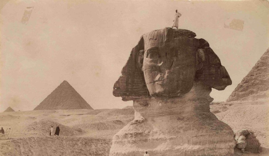 Pascal SEBAH (1823-1886) Le Sphinx,  Egypte c.1880 Tirage albuminé -photo-2