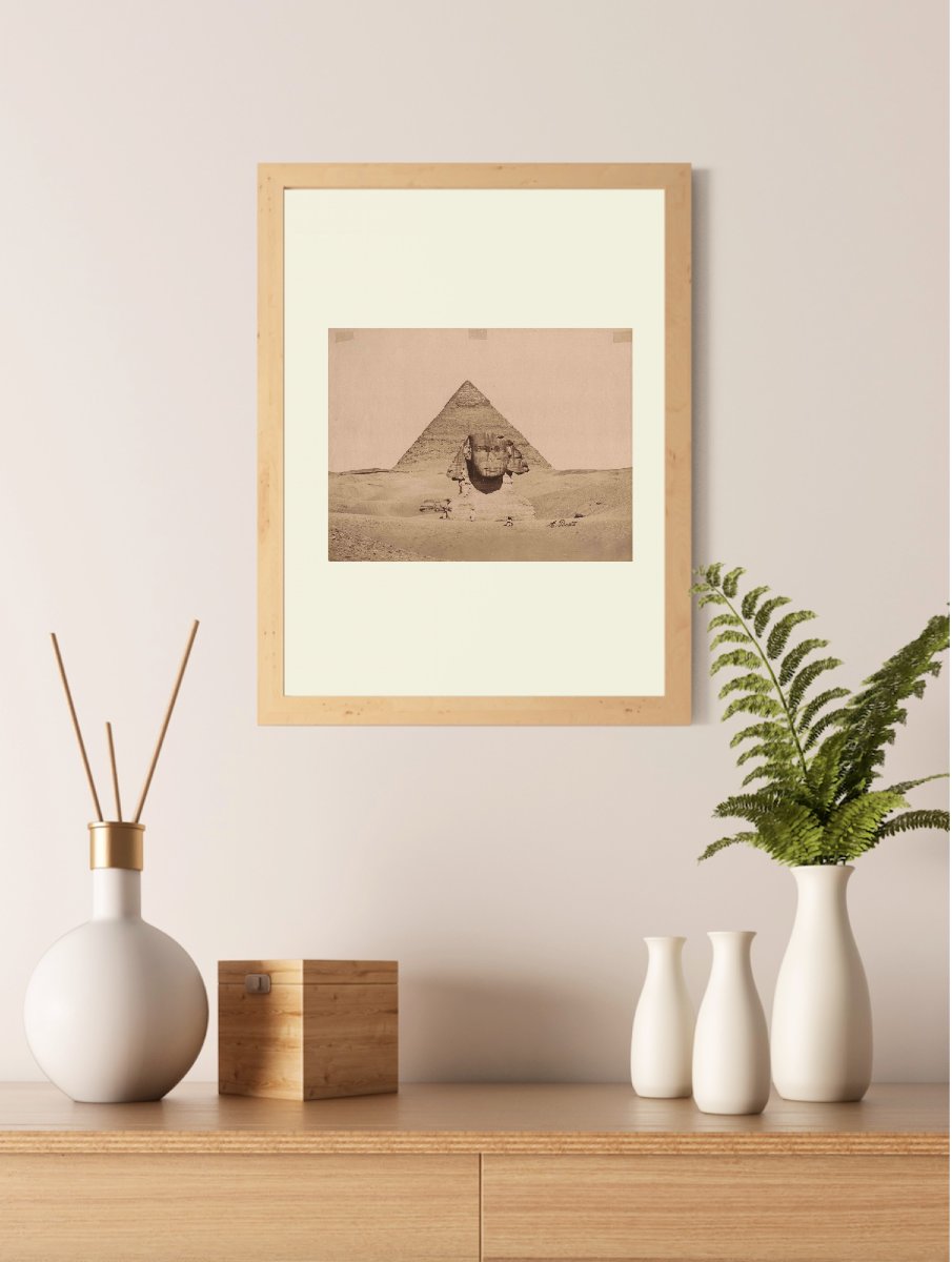 Pascal SEBAH (1823-1886) Le Sphinx,  Egypte c.1880 Tirage albuminé -photo-4