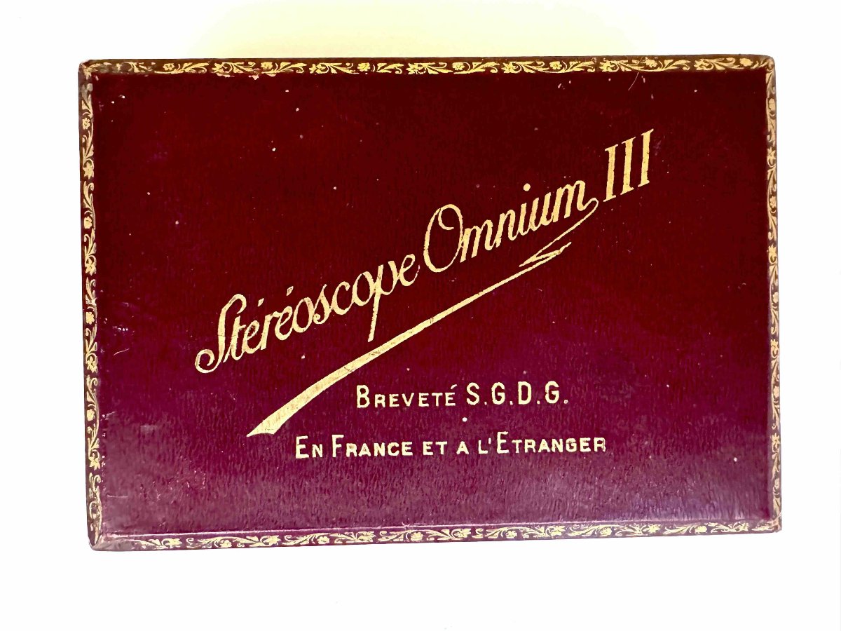 Omnium III Foldable Metal Collectible Stereoscope, Circa 1910-photo-2
