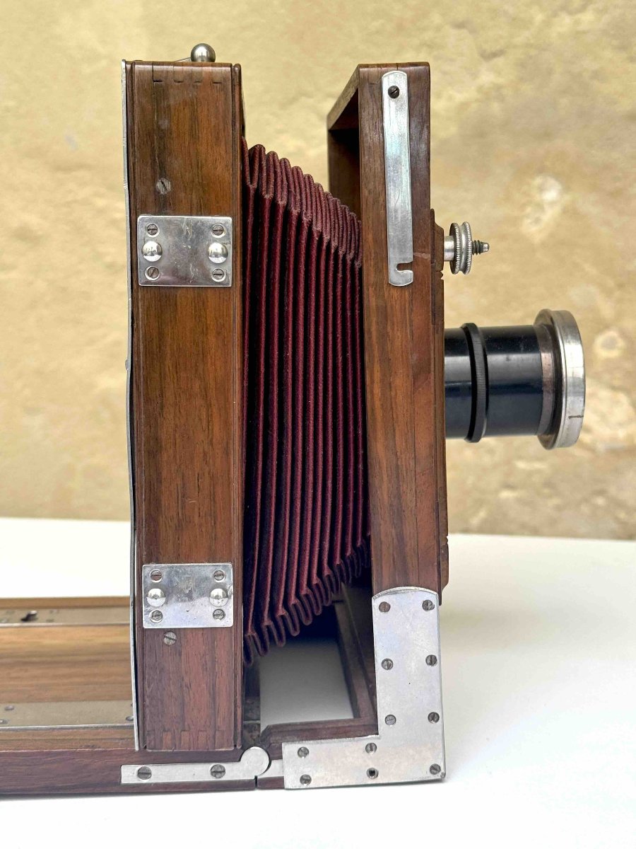 Target 13 X 18 Travel Camera And Its Two Frames, Circa 1900-photo-2