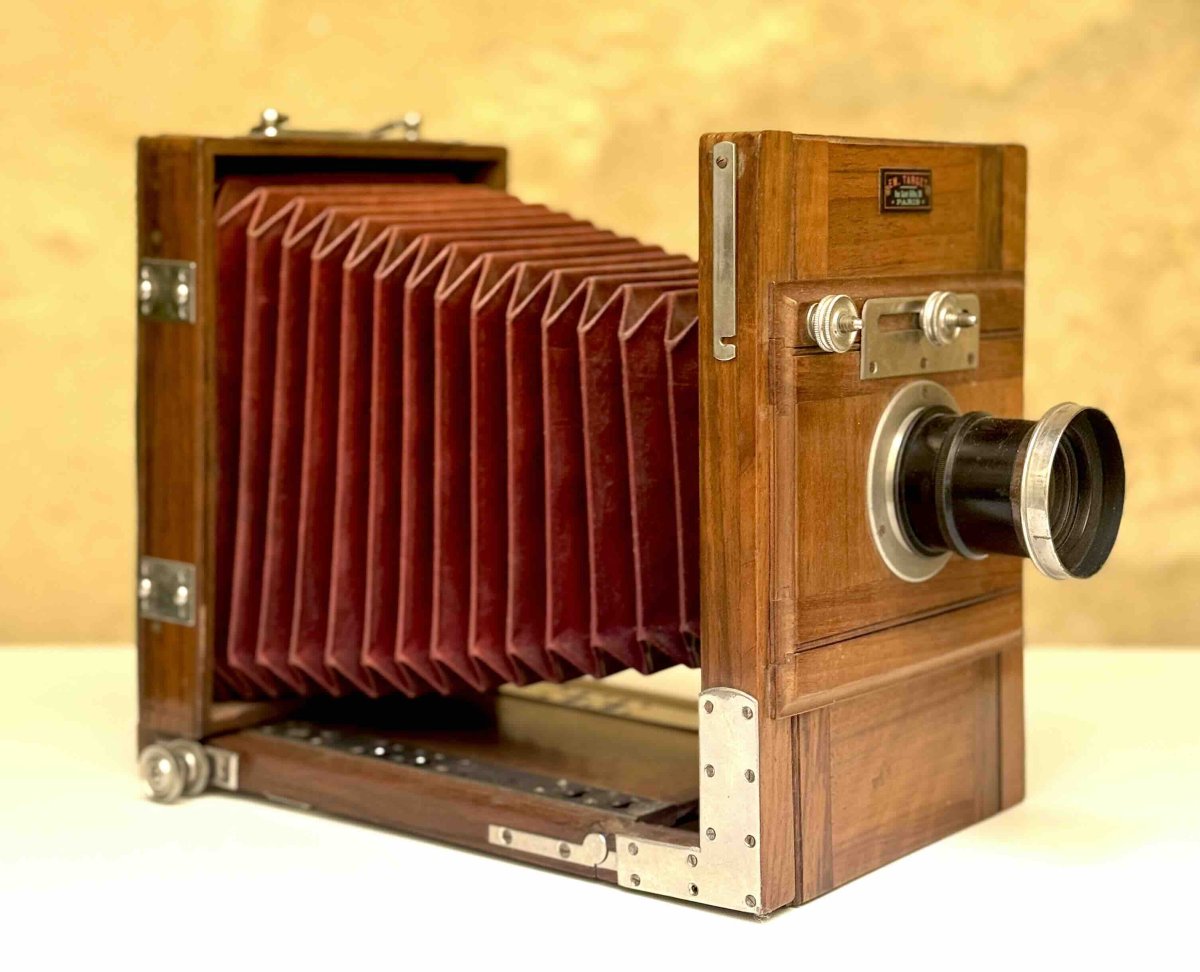 Target 13 X 18 Travel Camera And Its Two Frames, Circa 1900-photo-3
