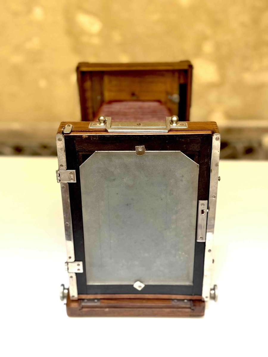 Target 13 X 18 Travel Camera And Its Two Frames, Circa 1900-photo-5