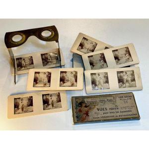 Parisian Fantasies Box Of 6 Stereoscopic Views With Its Viewer