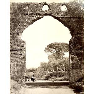 Fratelli Alinari, Villa Adriana Arc De Pecile, Tivoli, Italy C. 1870 Albumen Photograph