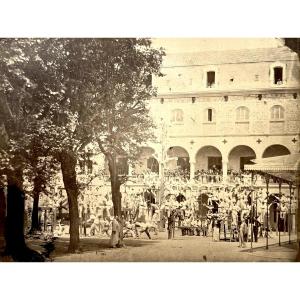 Philippe Fortuné Durand, Oullins, The Gymnasium C.1861 Vintage Albumen Photograph