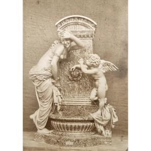 Charles MARVILLE (1813-1879) Fontaine de Guméry, c. 1860 photographie tirage albuminé d'époque