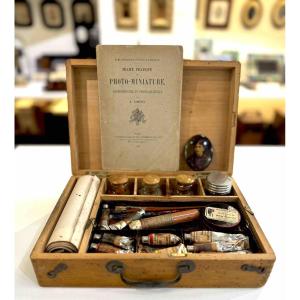 Bourgeois-aine Colorization Box For Crystoleum Circa 1900 Photograph