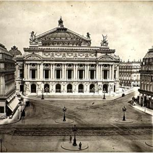 Ferrier et Soulier Plaque de verre vue stéréo "L'Opéra de Paris" c. 1875 Photographie d'époque