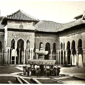 Ferrier And Soulier Glass Plate Stereo View "the Alhambra, Granada" C.1875 Photograph