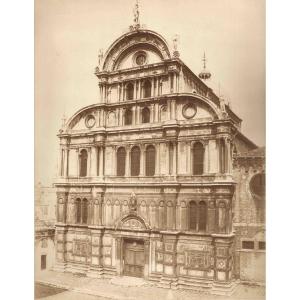 Carlo Naya, Church Of San Zaccaria, Venice, Italy, Signed C. 1870 Albumen Print, Photograph