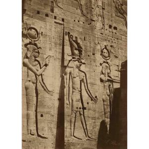 Antonio BEATO (1825-1905) Pylone de Philae, Egypte c.1870 tirage albuminé vintage photographie