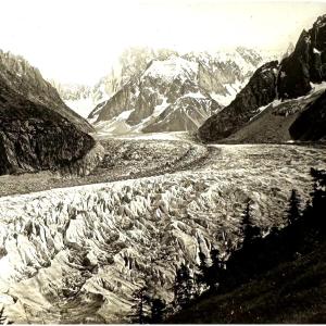 Ferrier And Soulier Stereoscopic Glass Plate "mer De Glace, Chamonix," C. 1870, Photograph