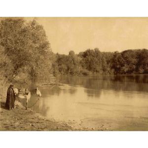 Felix Bonfils (1831–1885) The Jordan River, C. 1870, Period Albumen Print Photograph