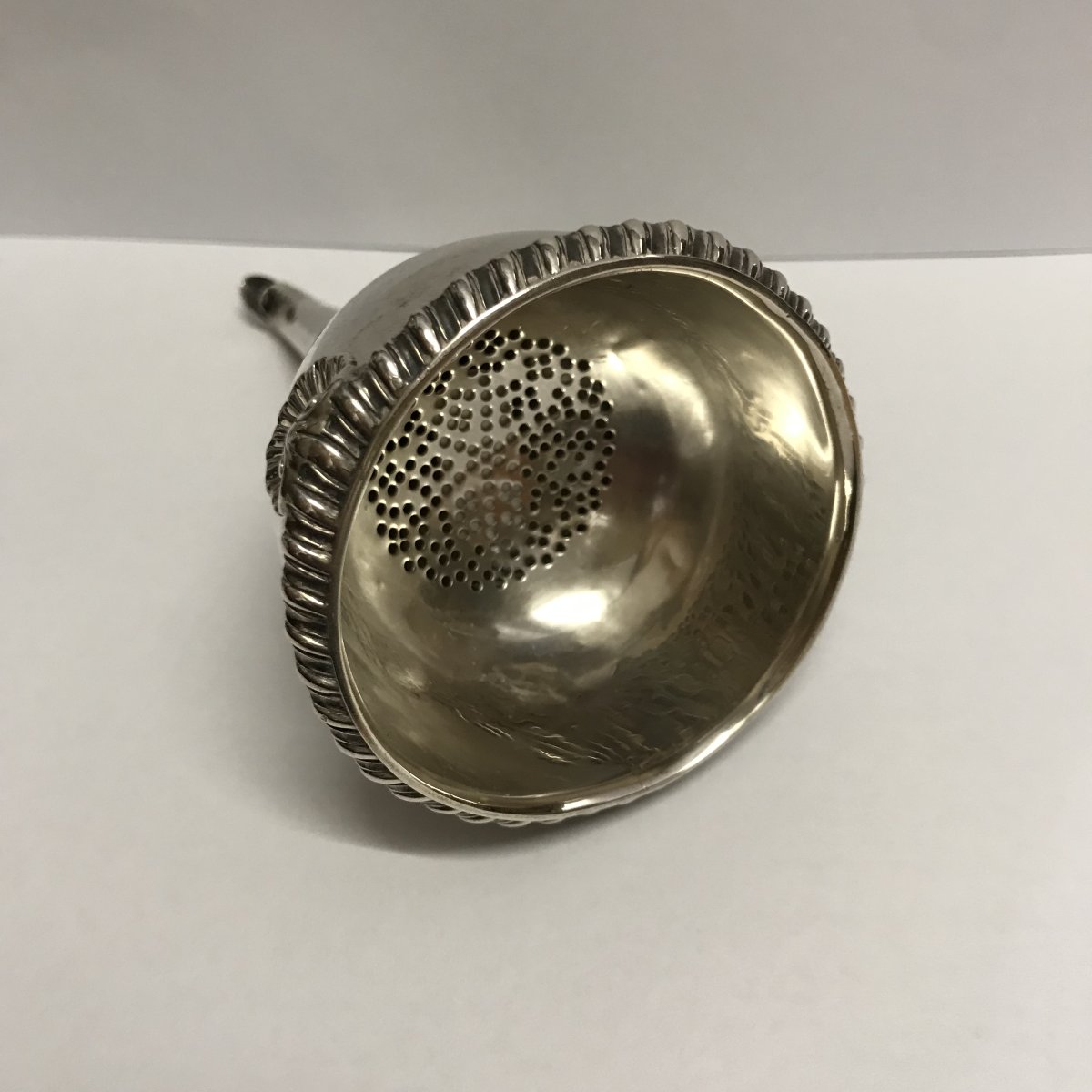 1817 English George III Wine Funnel, 925 Sterling Silver, Silversmiths R. Emes & E. Barnard-photo-2