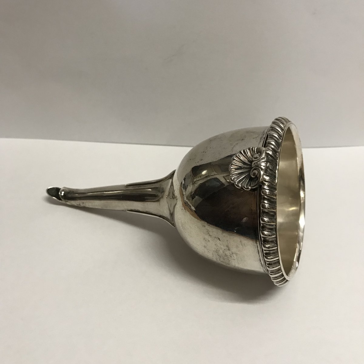 1817 English George III Wine Funnel, 925 Sterling Silver, Silversmiths R. Emes & E. Barnard