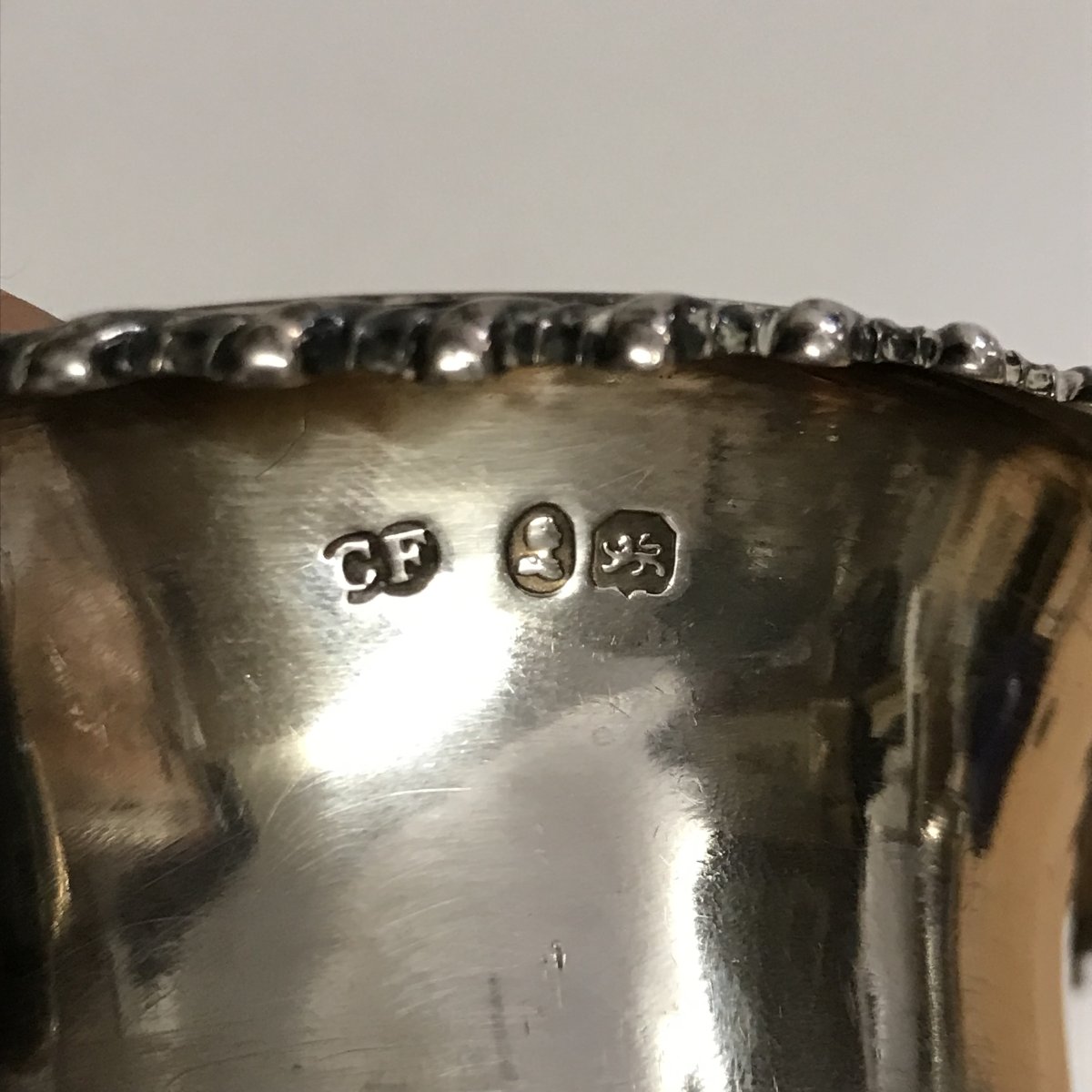 1823 English Coated Wine Decanter With Coat Of Arms, George Iv, Solid 925 Silver, By Silversmith Charles Fox, 159g-photo-2