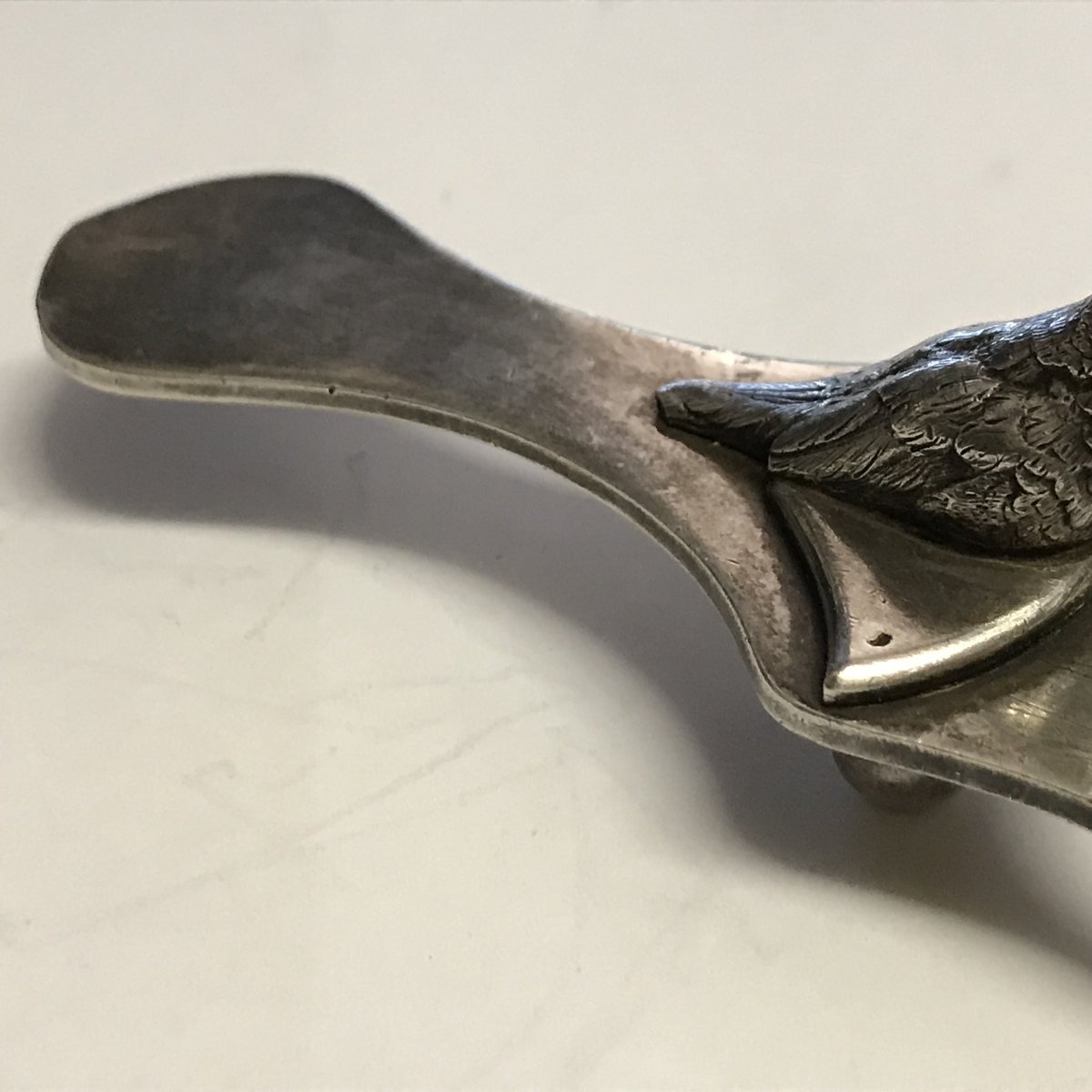 Solid Silver Egg Cup With A Pigeon Design, Late 19th Century, Minerve Hallmark -photo-4