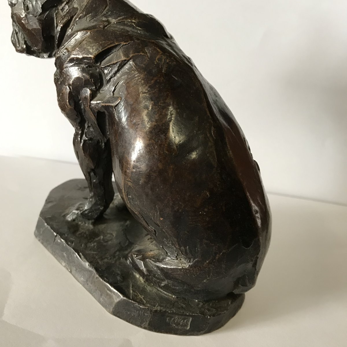 Animal Bronze By Edouard Navellier (1865–1944): *charlot The Bulldog*, Signed, No. 2/8-photo-4