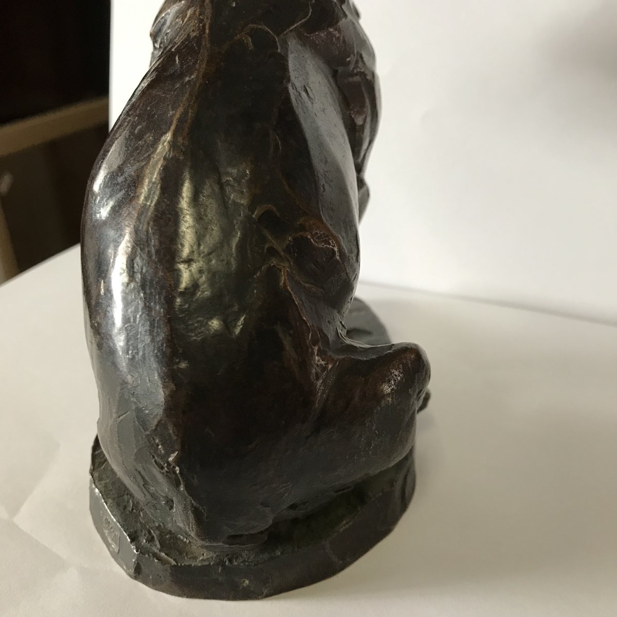 Animal Bronze By Edouard Navellier (1865–1944): *charlot The Bulldog*, Signed, No. 2/8-photo-1