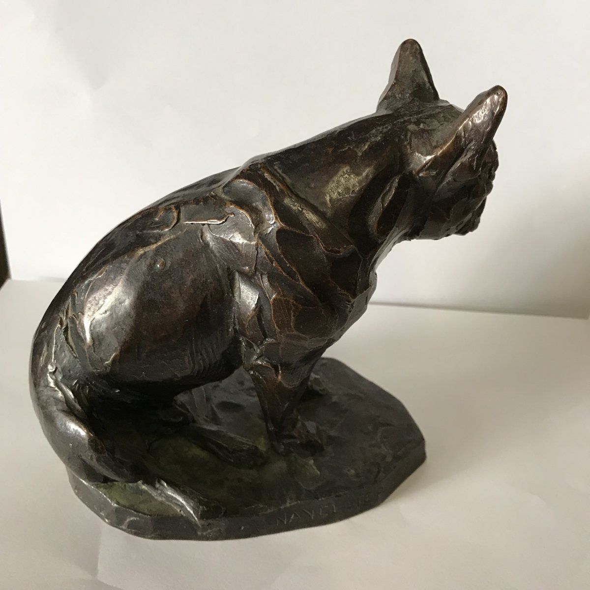 Animal Bronze By Edouard Navellier (1865–1944): *charlot The Bulldog*, Signed, No. 2/8-photo-4