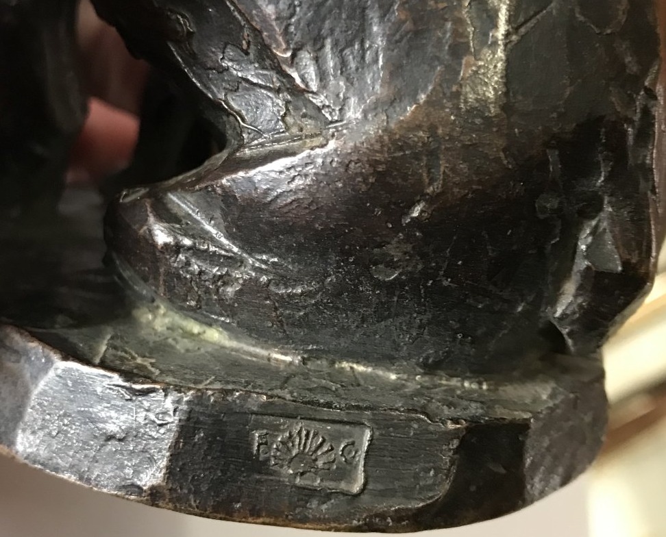 Animal Bronze By Edouard Navellier (1865–1944): *charlot The Bulldog*, Signed, No. 2/8-photo-7