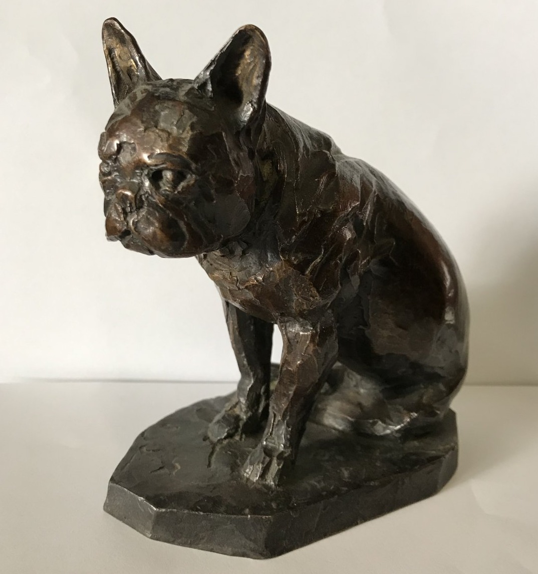Animal Bronze By Edouard Navellier (1865–1944): *charlot The Bulldog*, Signed, No. 2/8