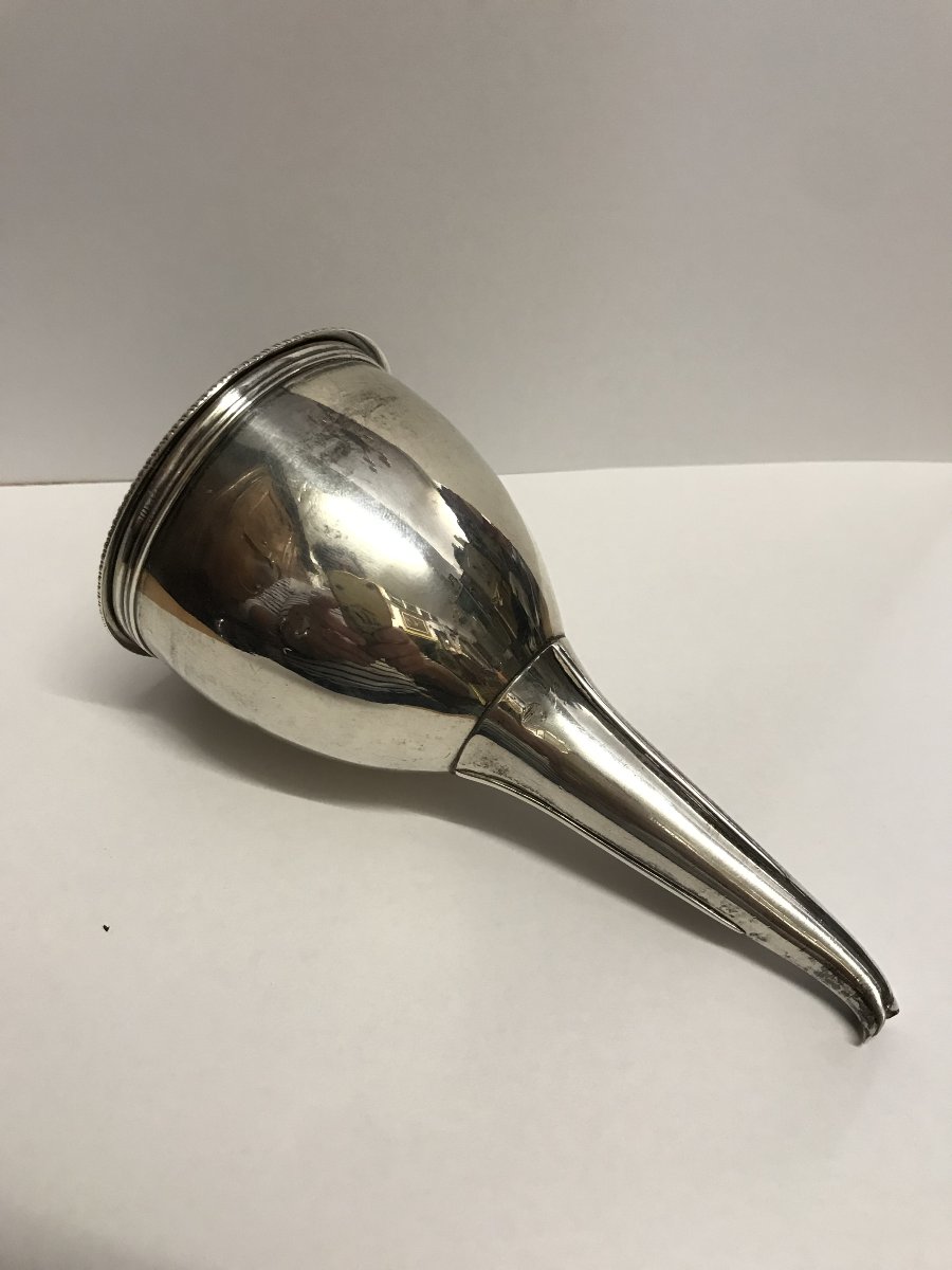 English Wine Decanter From 1804, George III Period, In 925 Sterling Silver, By Silversmiths Robert & Samuel Henell