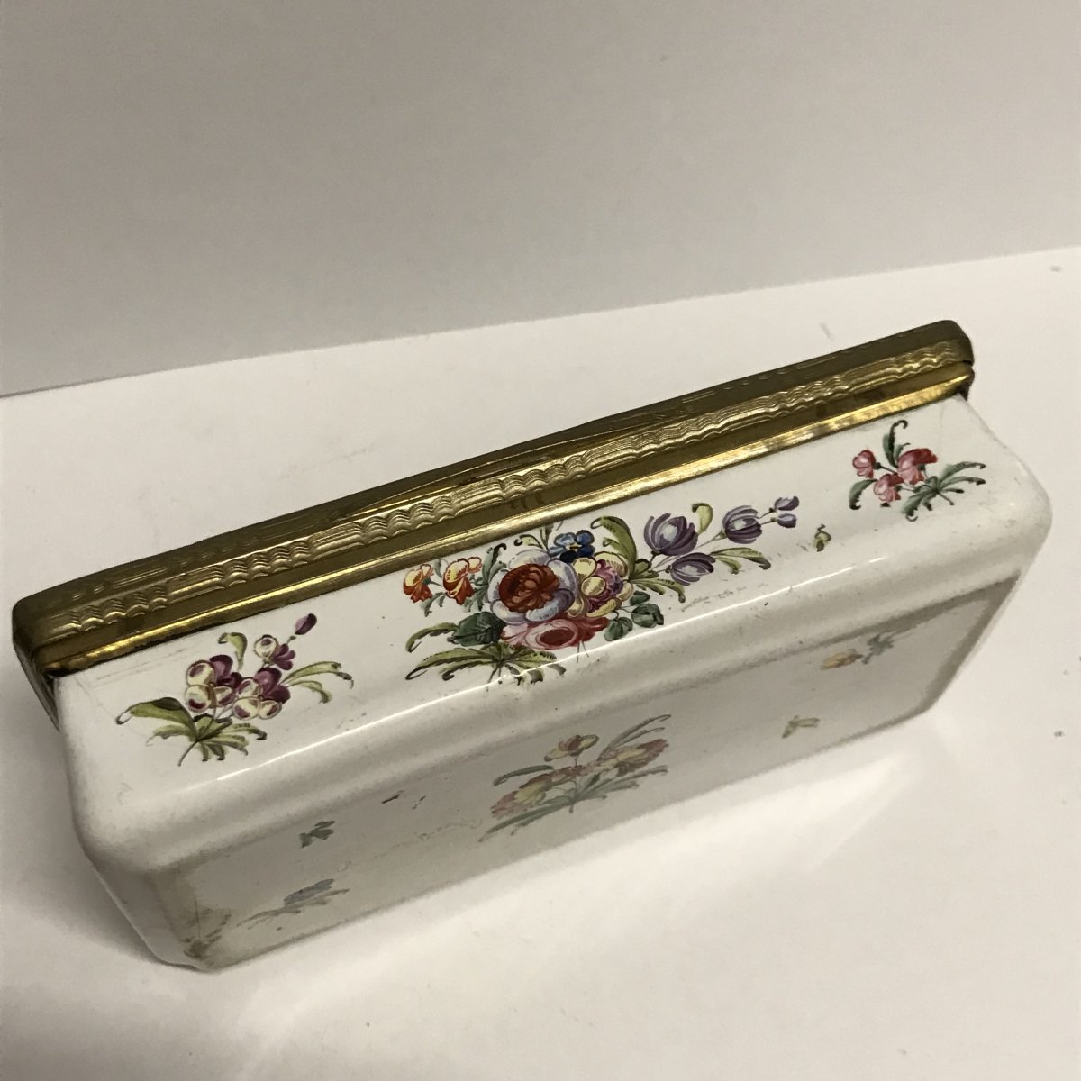 18th-century English Writing Box Made Of Enamel On Copper, Depicting A Romantic Scene-photo-4