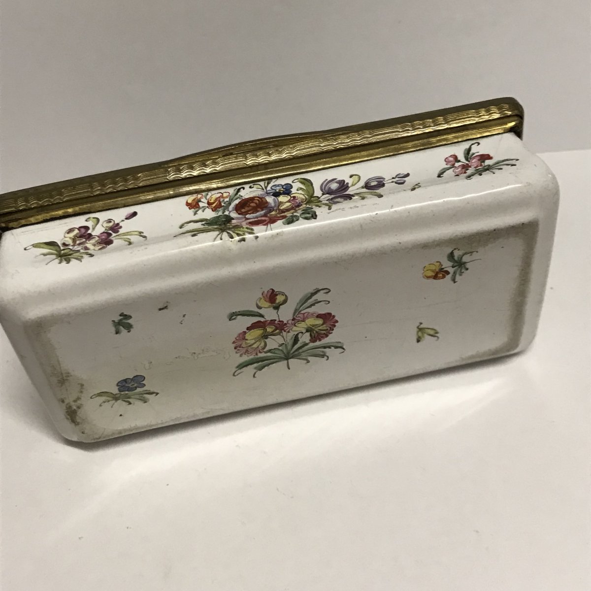 18th-century English Writing Box Made Of Enamel On Copper, Depicting A Romantic Scene-photo-5