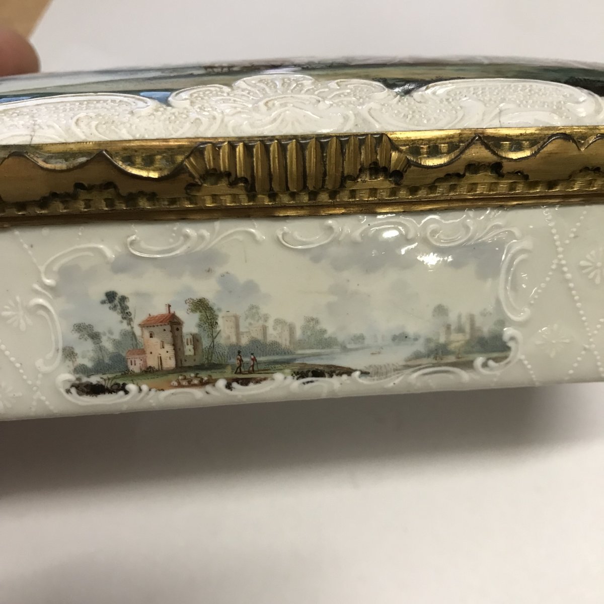 Grand Coffret d'écriture de voyage Anglais en email sur cuivre époque 18éme vers 1770-photo-4