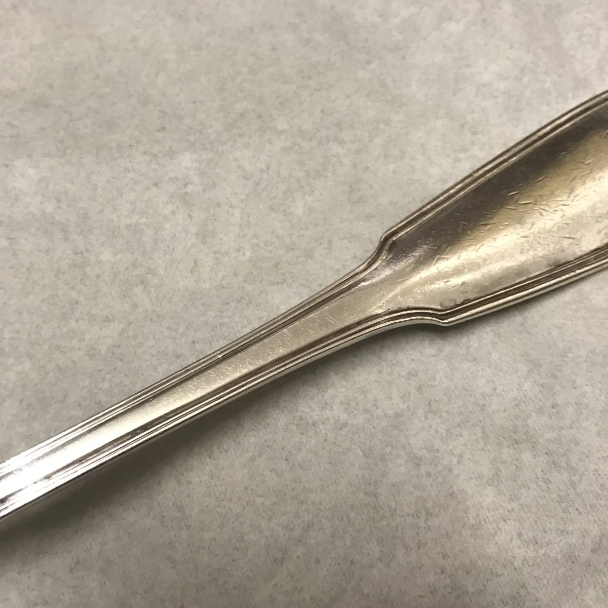 Large Solid Silver Stew Spoon, 38.5 Cm!! 267 G, 18th Century, Hallmark To Be Identified-photo-3