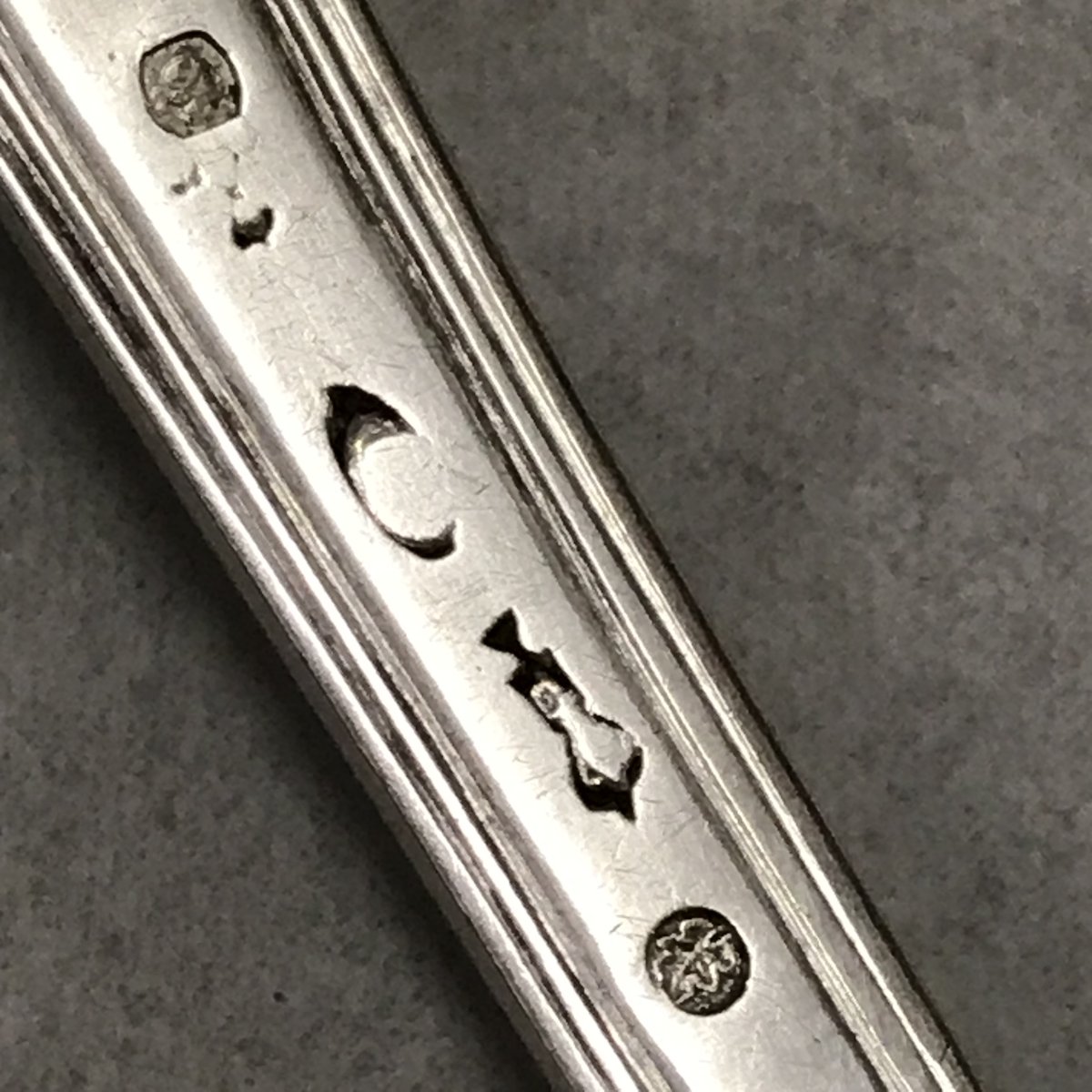 Large Solid Silver Stew Spoon, 38.5 Cm!! 267 G, 18th Century, Hallmark To Be Identified-photo-5